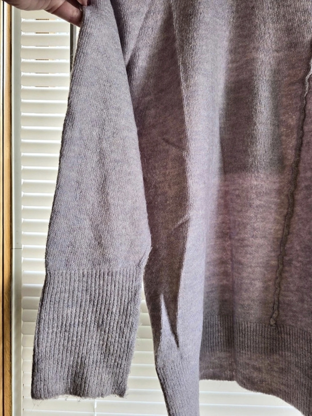 ZENANA Relaxed Fit Drop Shoulder Sweater with Pocket - Picture 6 of 7
